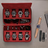 ROTHWELL 8 Watch Travel Case (Black/Red)