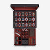 ROTHWELL 18 Slot Watch Case with Drawer (Black/Red)