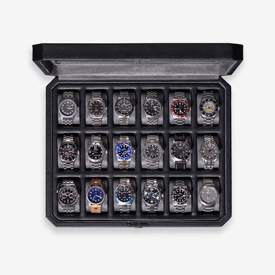 ROTHWELL 18 Slot Watch Case (Black/Grey)